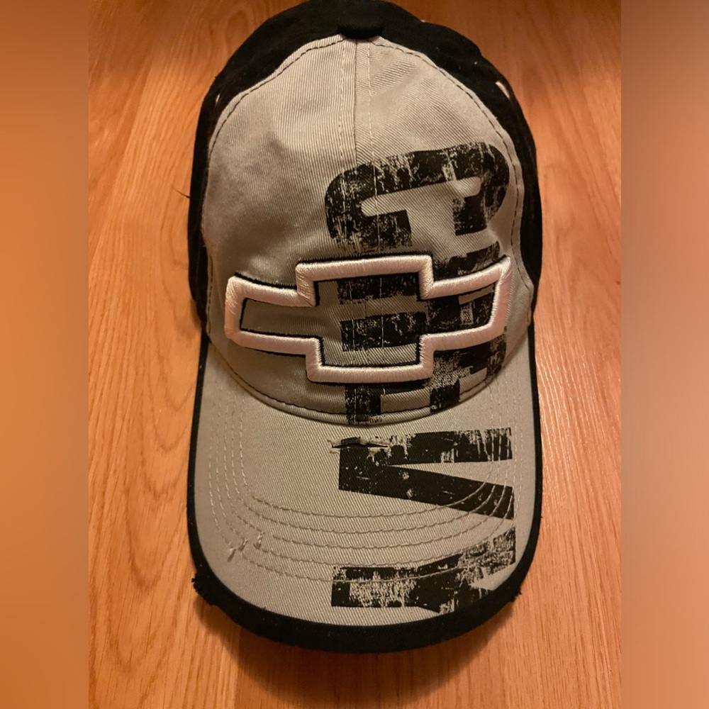 Officially Licensed GM Chevy Chevrolet Black And Gray Hat Cap Adjustable